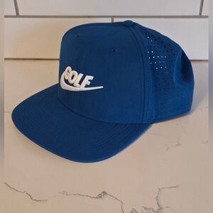 Nike Golf Logo Dri-Fit Hat Cap Hook and Loop Unisex OSFM Blue White 868377-433